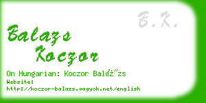 balazs koczor business card